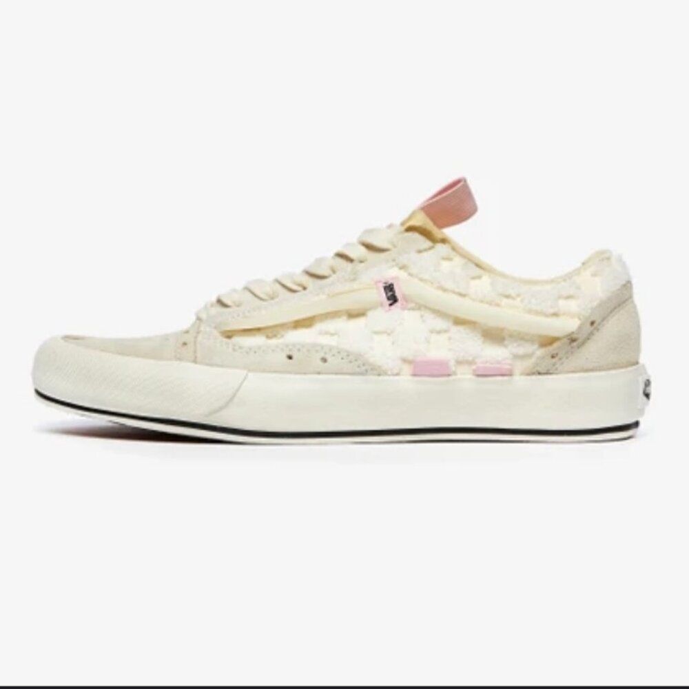 Vans Women's 5.5 Men's 4 Rare Old Skool Cap LX Deconstructed Cream Pink Comfort